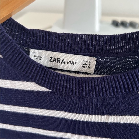 🦋💙Zara navy and white striped top 💙🦋 - Picture 5 of 5